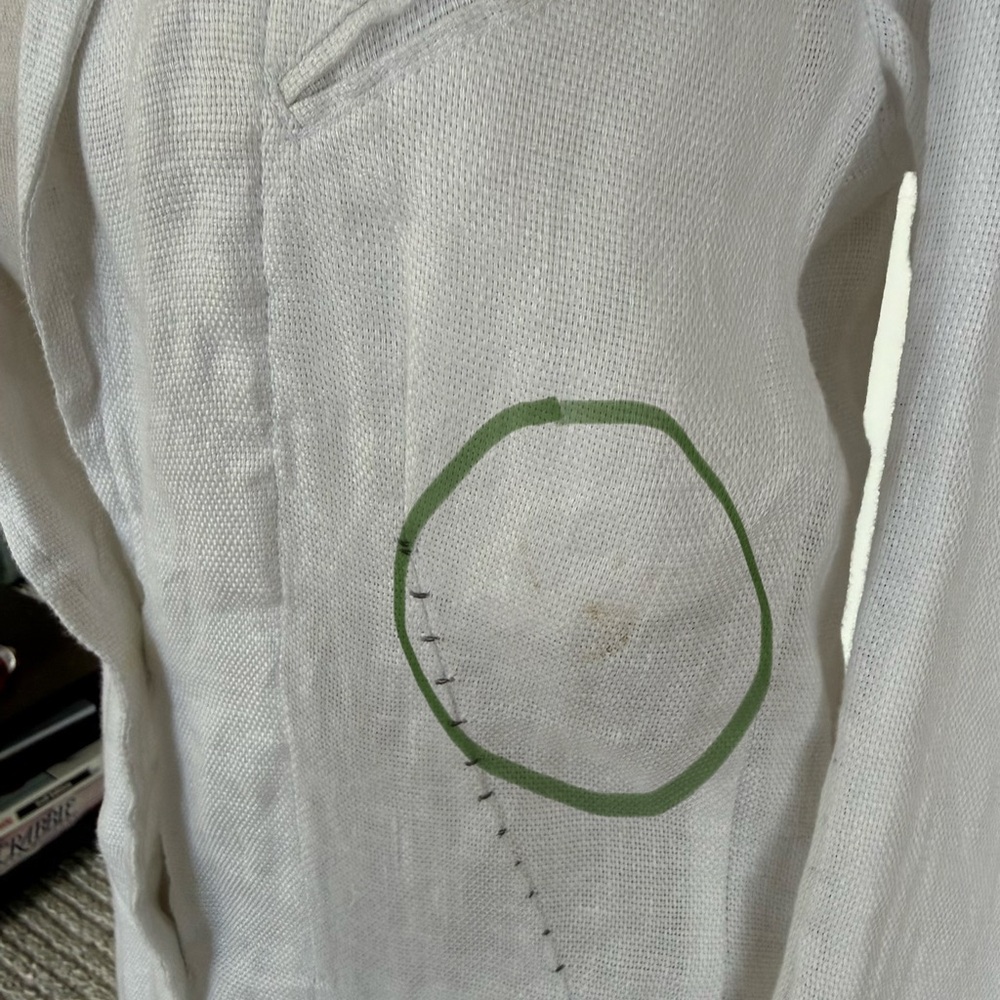 KmRii white linen jacket with distinctive construction, European size 1 - Picture 12 of 16